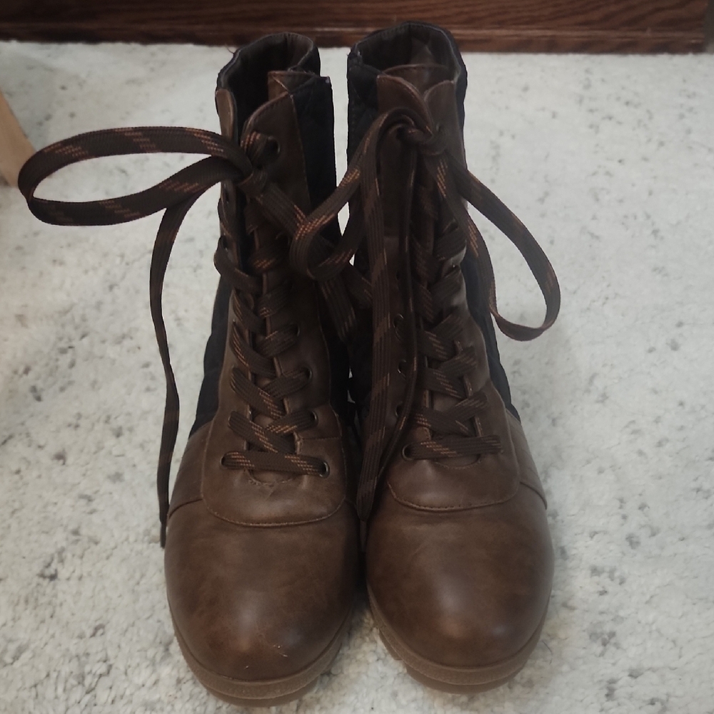 Maurices Brown Lace-Up Boots Timeless Design